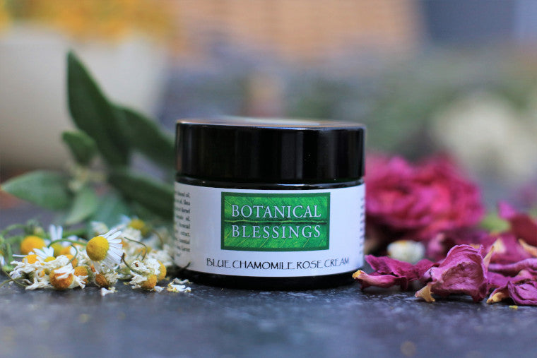 Botanical Blessings Blue Chamomile Rose Face Cream